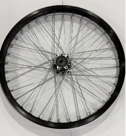 SHE7112 Rear Wheel Assembly 1.85 - 16'' (Straight Pull Hub) Black Spokes (SS3.0/SR)